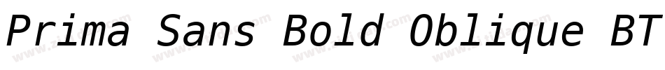 Prima Sans Bold Oblique BT字体转换